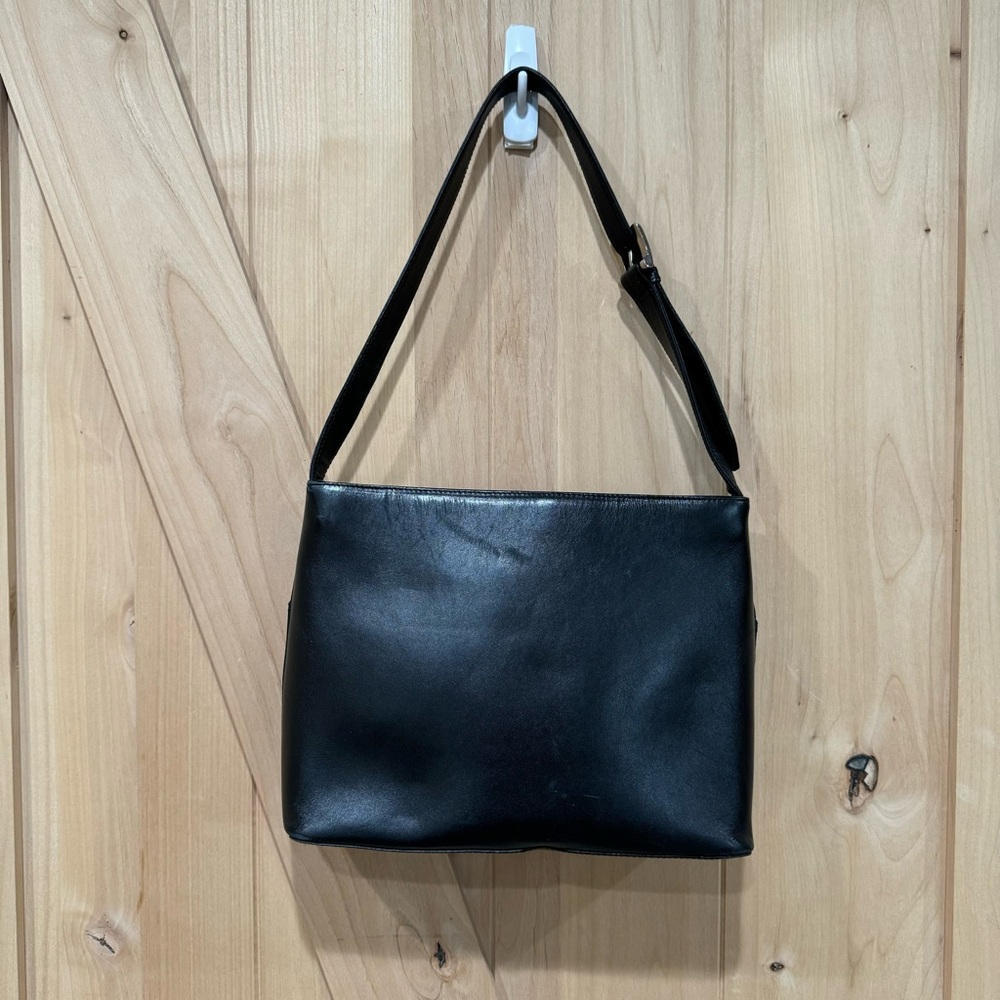 Paloma Piccaso Shoulder Bag Vintage Black Italian Leather Purse Bag - Picture 6 of 15